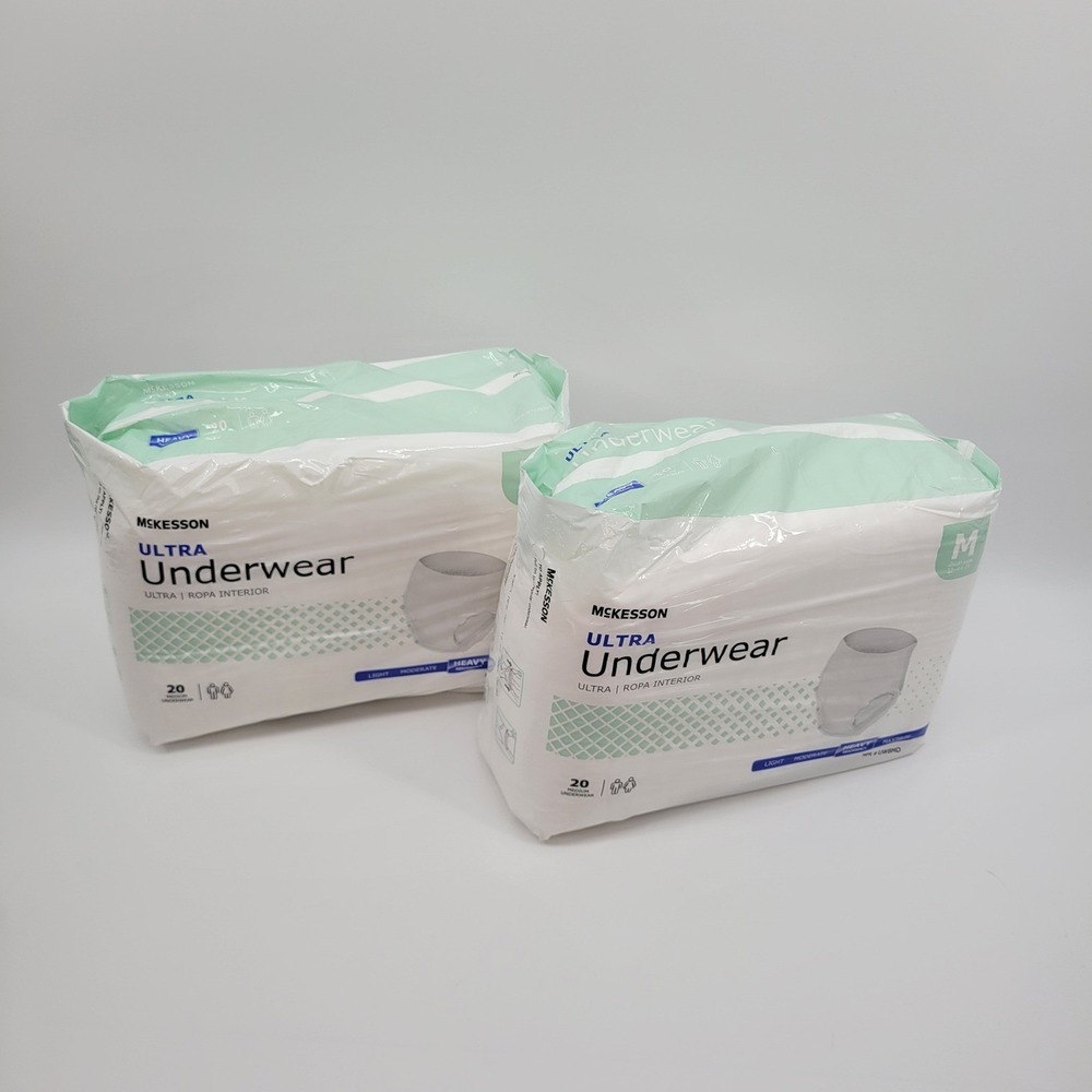 McKesson Ultra Underwear Heavy Absorbency Medium 32-44" 2 Packs of 20 UWBMD 40ct